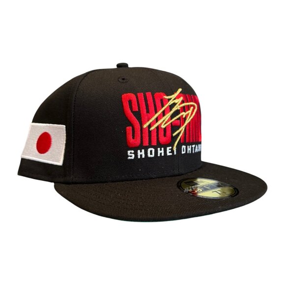 New Era Los Angeles Dodgers Shohei Ohtani 59FIFTY Fitted Hat Japan Flag - Picture 3 of 9